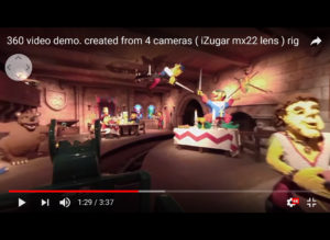 360 video demo. created from 4 cameras ( iZugar mx22 lens ) rig